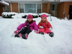 Fun in the snow on Super Bowl Sunday